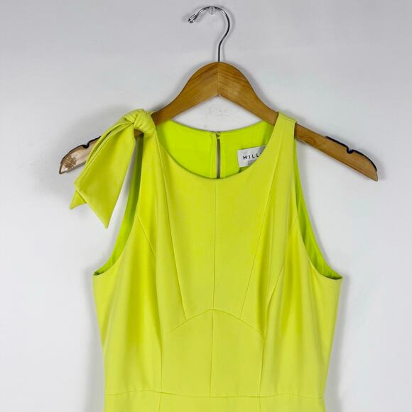 Milly Women's Cady Caedyn Sheath Dress Size US 0 XS Medium Lemon - Picture 5 of 16